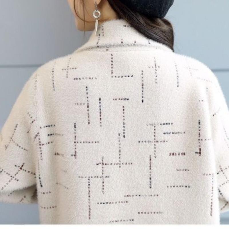 Новое осенне-зимнее толстое женское пальто из искусственного норкового бархата, длинное тонкое пальто для ношения, модное пальто выше колена