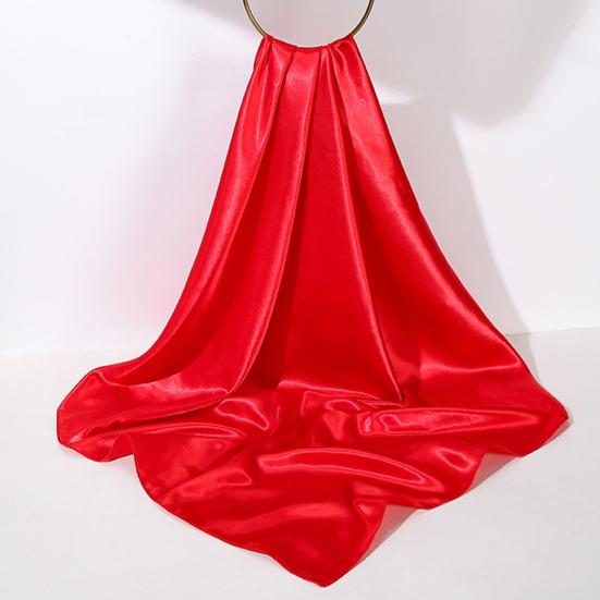 Женская шаль, однотонная, мягкая, имитация шелка, гладкая, легкая, дышащая, атласная шаль для повседневных путешествий, вечеринок