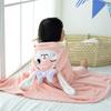 Коралловый флис мультяшное детское банное полотенце с капюшоном, абсорбирующий плащ для душа для новорожденных, милый и носимый большой плащ