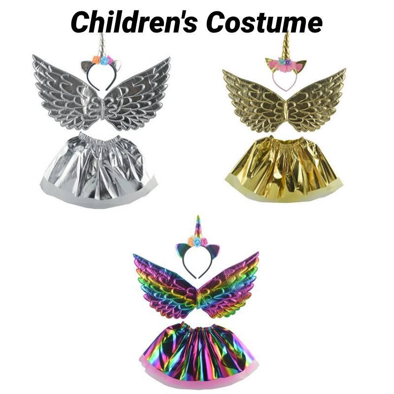 Комплект костюма Малыша Единорога Фортуны Радужный Золотой Серебряный Детская Вечеринка Сценическая Одежда