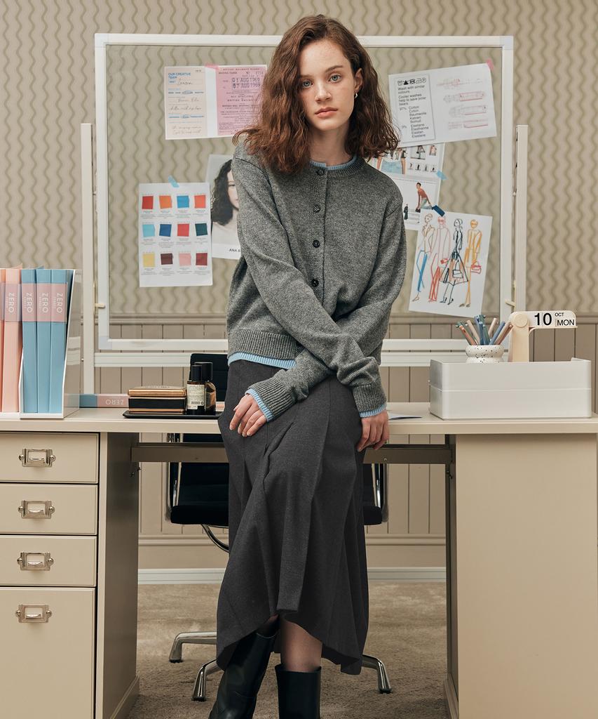Zero Street [2 Colors] Cherni Pleated Skirt