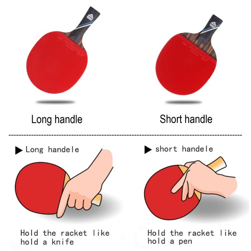 KOKUTAKU ITTF Approved Professional 4/5/6 Star Ping Pong Racket Carbon Table Tennis Racket Bat Paddle Set Pimples In Rubber with Bag