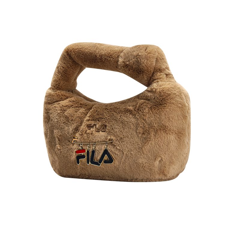 Fila Fashion Casual Fabric Underarm Handheld Shoulder Bag Women Bags Light-Brown F13W249170F-BG
