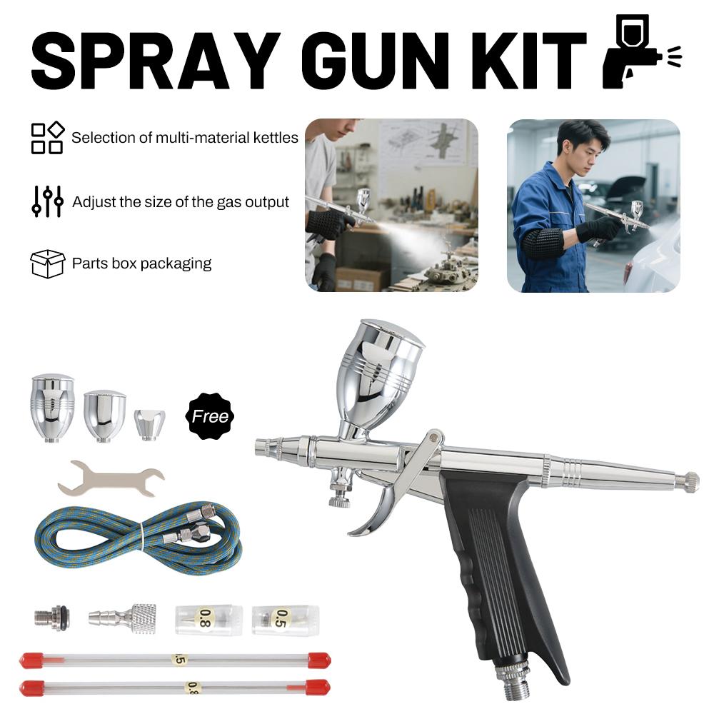 Профессиональный набор аэрографов 0,3/0,5/0,8 мм Игла сопла Аксессуары Подходит для нейл-арта, татуировок, покраски моделей автомобилей