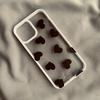 INS Korean Cute Black Love Heart Phone Case For iPhone 14 15 13 12 11 Pro Max X XS XR Lovely Simple Shockproof Hard Cover Funda