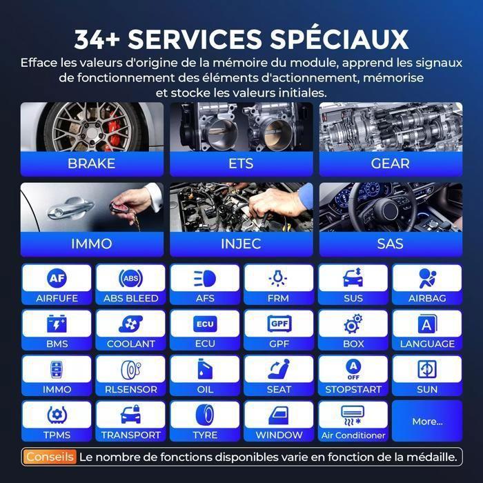 Outil d'analyse OBD2 -MUCAR VO8 - Diagnostic complet - Codage ECU - Compatible 20K+ modèles