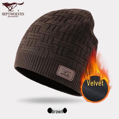 Мужская зимняя шапка-бини Septwolves