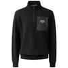 GIOVANNI VALENTINO Men's Half-Zip Wool Blend Stand Collar Sweatshirt