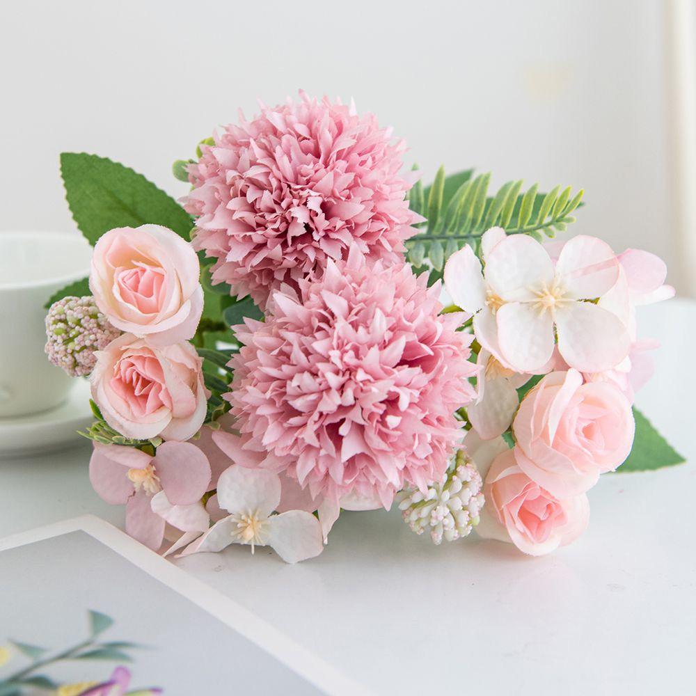 1 шт. Роза хризантема Шелковые Искусственные Цветы Для Свадьбы Дома ваза Рождественский Венок вечеринка в саду DIY подарок Украшение Горячие продажи