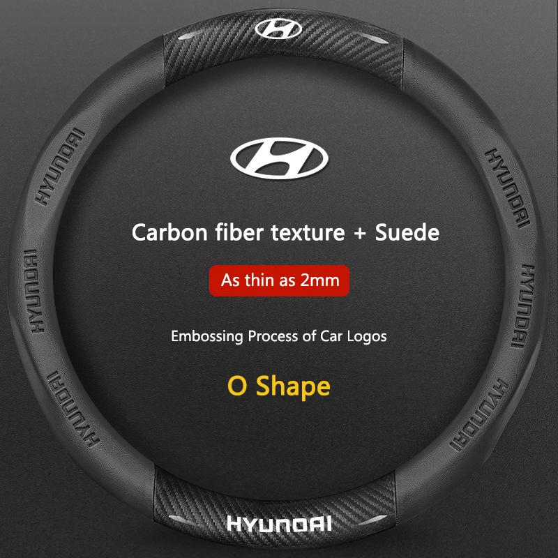 Car Steering Wheel Cover Anti Slip Protection Cover Car Accessories For hyundai i10 i20 i30 i40 ix35 N line Kona Santafe Tucson R4