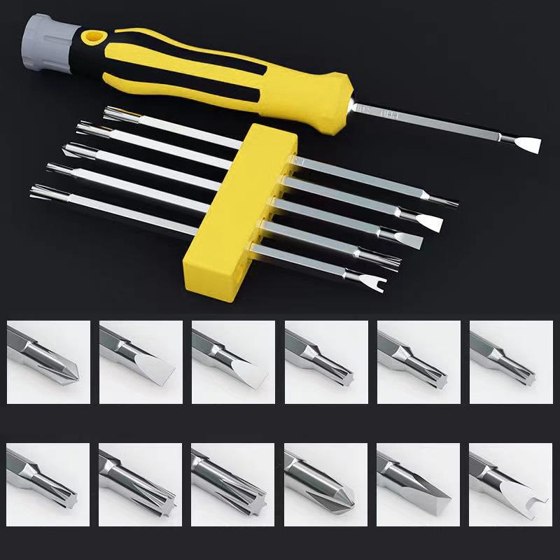 Набор ручных инструментов 12-в-1, набор магнитных отверток, многофункциональный ремонтный комплект специальной формы