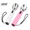Yogurt Scooper Rechargeable Heated Ice Cream Scoop, Electric with 3-Level Heat, Hard Scooping Tool LED Display, 2000mAh Battery for Cream, Gelato,