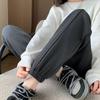 Флисовые спортивные штаны женские новые утолщенные теплые хлопковые штаны для носки осенью и зимой повседневные спортивные штаны с маленькой обувью