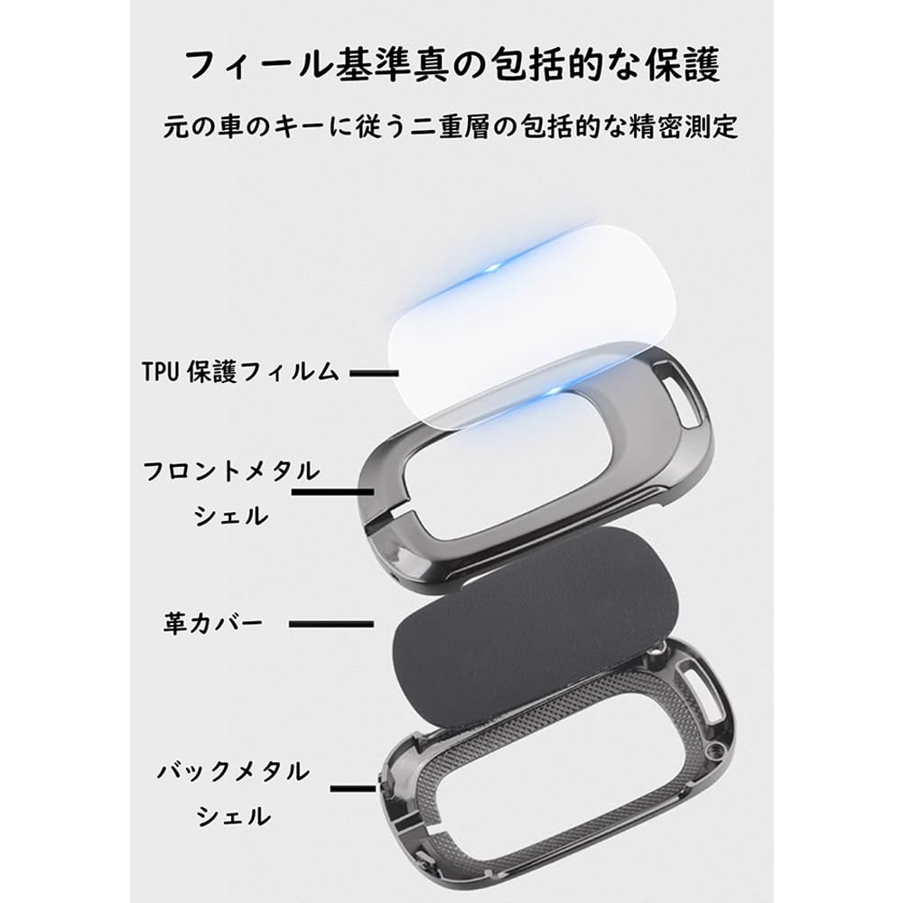 [TECART] Эксклюзивный чехол для ключа Honda, брелок для ключей Honda, эксклюзивный Step Wagon N-BOX, Vezel Civic ZR-V Odyssey Elysion и т. д.. Чехол для смарт-ключа из кожи