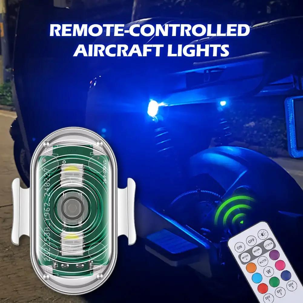 LED Strobe Light Wireless Remote Control for Motorcycle Car Bike Scooter Anti-collision Warning Lamp Flash Indicator Waterproof