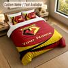 Bedding Set 1 Duvet Cover 2 Pillowcases Watford FC Print Soft Bed Linen Bedroom Decor