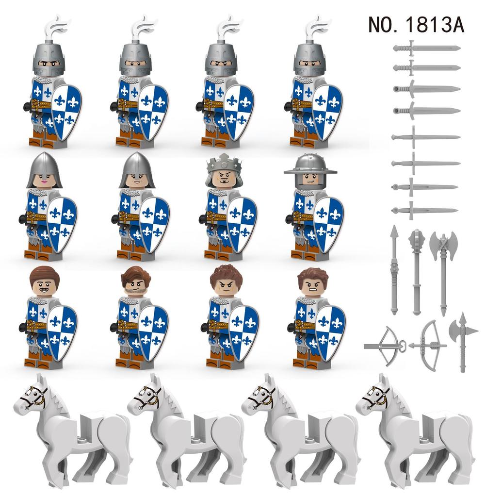 Lion Nation Army 6008, средневековая кукла, мультяшная модель, детский строительный блок, игрушка