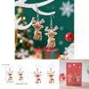 Christmas Deer Acrylic Earrings With Geometric Design For Holiday Party Wear