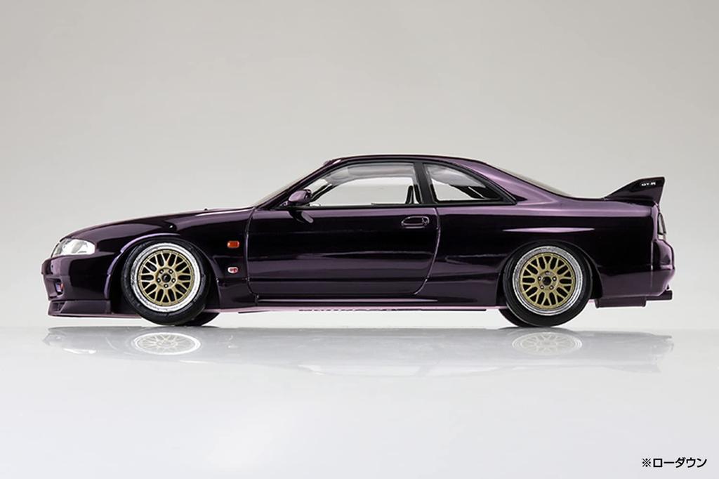 Aoshima Bunka Kyozai The Snap Kit Series Nissan R33 Skyline Custom Wheels Plastic Model Co., Ltd. (AOSHIMA) 1/32 GT-R (Midnight Purple) Pre-Colored