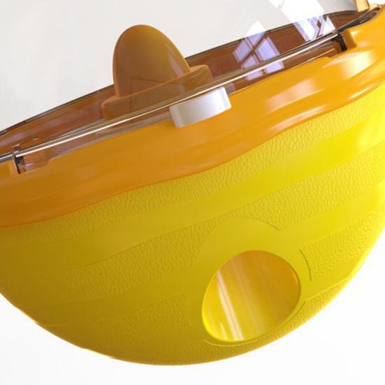 Интерактивная игрушка для лакомств для собак, качающийся шар для лакомств, игрушка-дозатор лакомств с прозрачным контейнером для лакомств с двумя отверстиями для игр в помещении и на улице