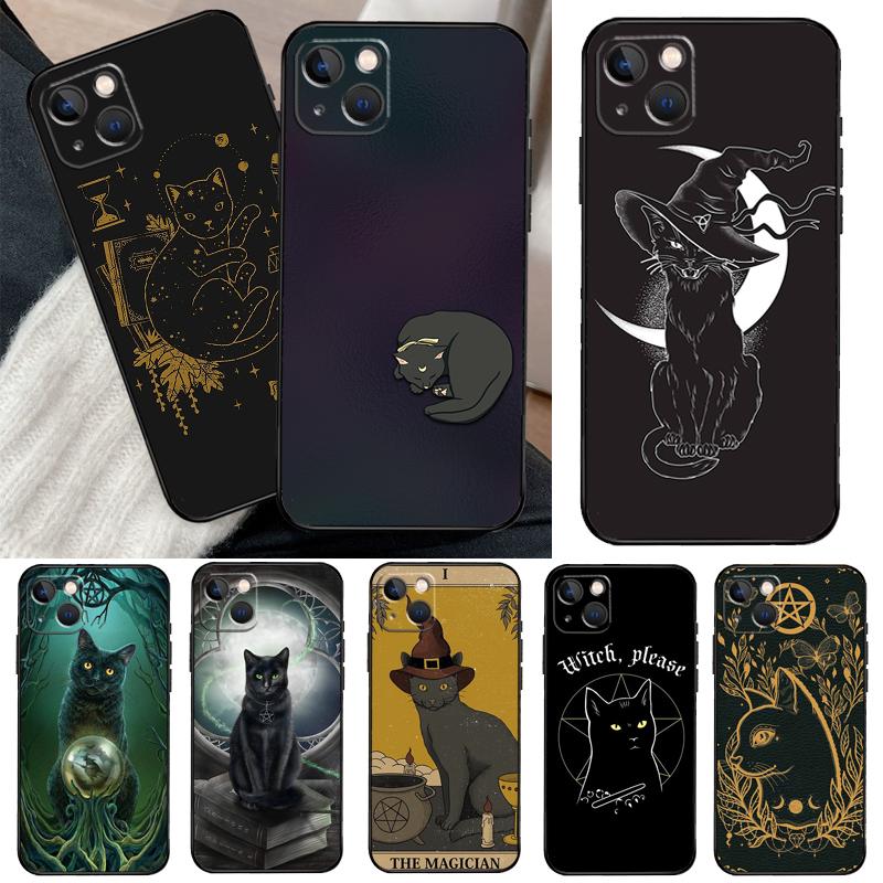 Witch Cat Cover For Xiaomi Redmi Note 13 10 11 12 14 Pro 11S 12S Case For Redmi 15 12C 13C 14C 10C 15C