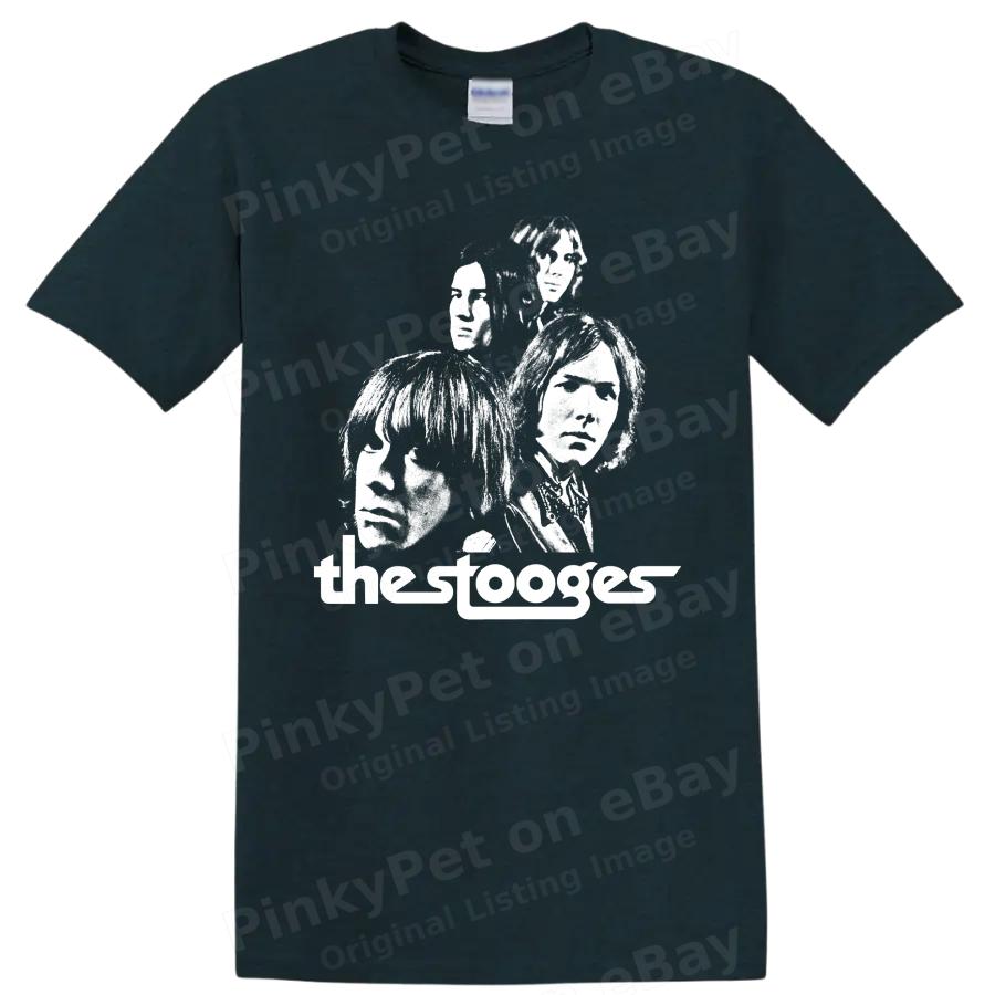 Панк-рок The Stooges Музыкальная группа Портрет Футболка Винтажная Графическая футболка Подарок фанату