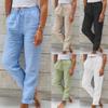 2023 Women's High-Waist Cotton Linen Casual Pants