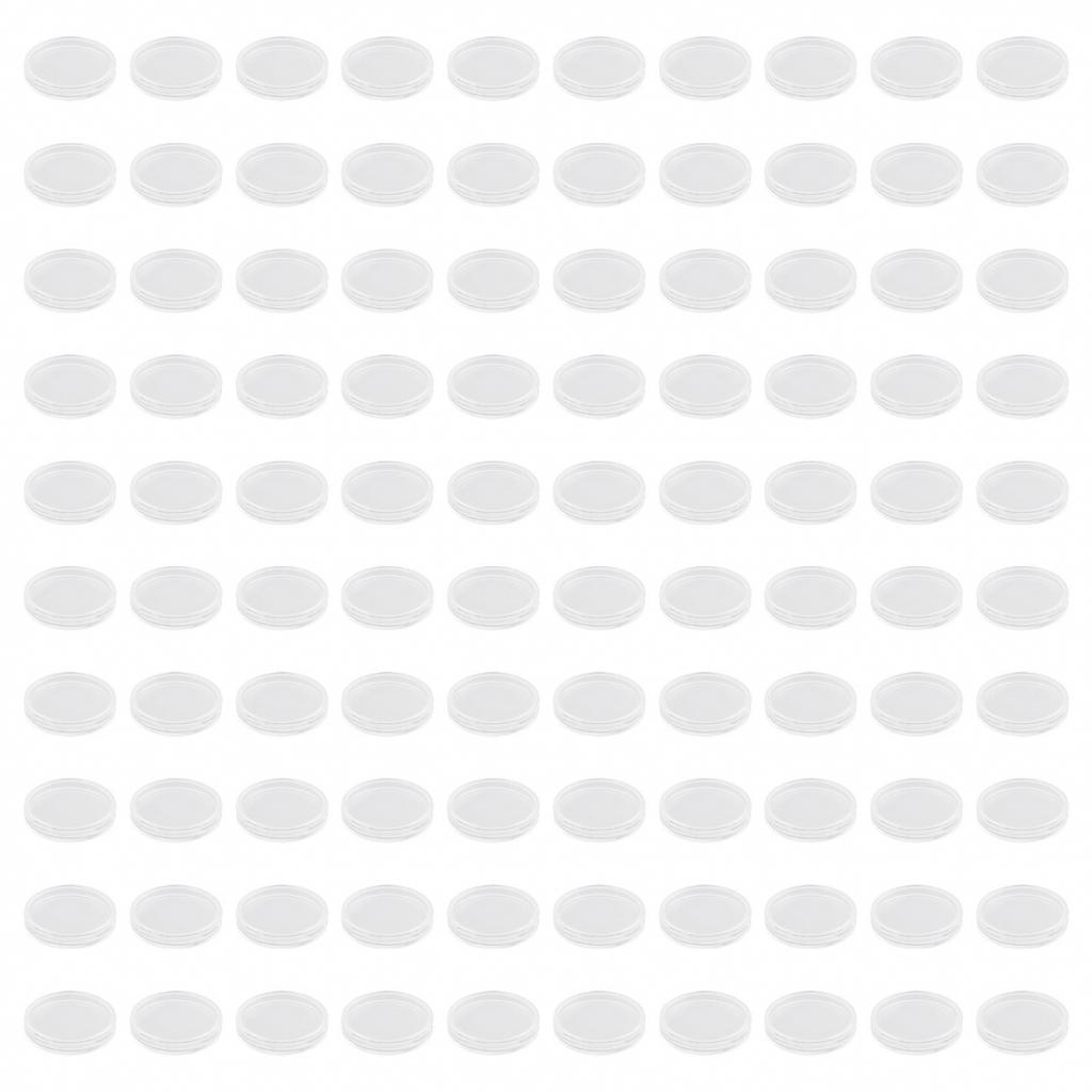 Coin Capsule Protection Supplies 100pcs Containers 23mm Plastic Holders