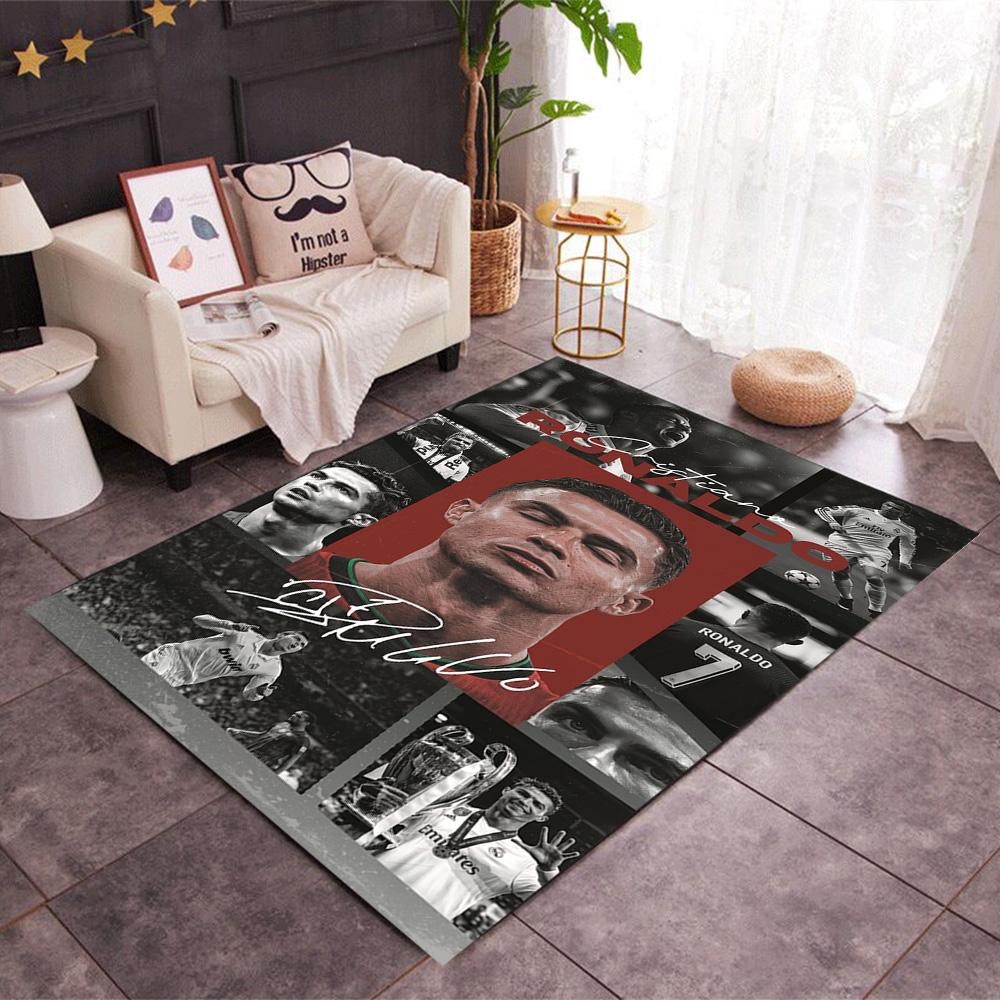 Cristiano Ronaldo's Trophy Showcase Floor Mat Design for Dining Room Hallway Playrooms Living Rooms Anti-slip Rug Decorate Offices