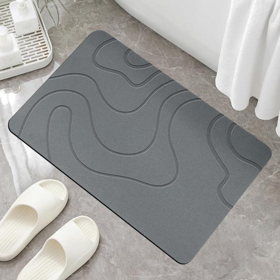 Floor Mat Super Absorbent Diatom Mud Bath Mat Non-Slip Quick Drying Door Carpet for Home Bathroom Decoration
