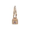 New MLB Monogram Collection Polyester Bucket Bags One Shoulder Handbag Crossbody Bag Regular Unisex Khaki 3ABMS012N-50BGD
