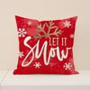 New Christmas Pillow Holiday Decoration Simple Seat Cushion Linen Comfortable Letter Print Sofa Cushion