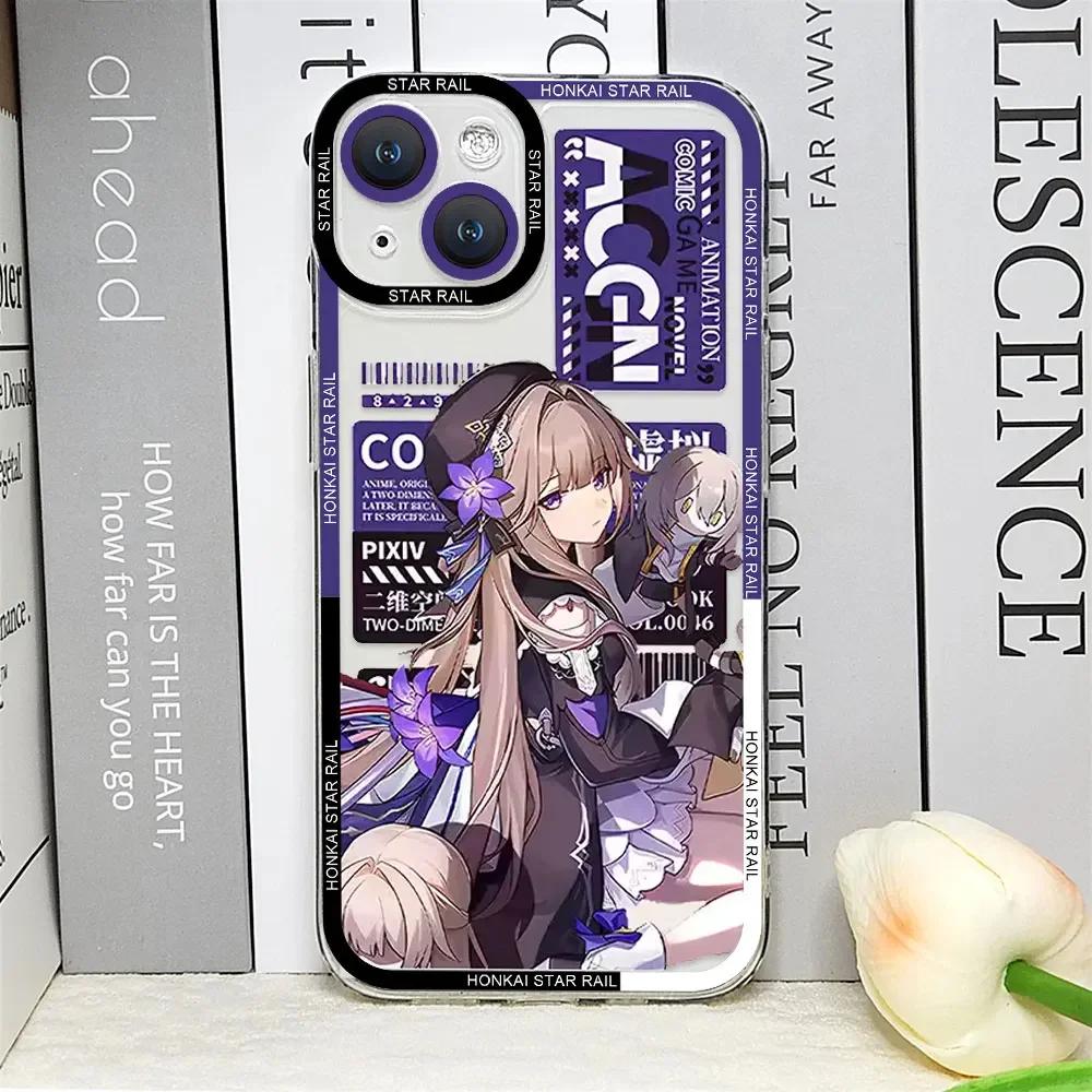 Чехол для телефона Honkai Star Rail для IPhone 16 15 14 13 12 11 Pro Max Mini Мягкие чехлы для IPhone X XS MAX 8 7 Plus SE2 Прозрачные Fundas
