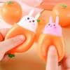 4 шт. Игрушка-сжиматель в виде морковки-кролика, снимающая беспокойство и стресс, кролик-редис, сенсорный щипок