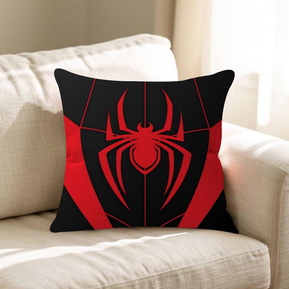 Funny Cool Cute SSpider Man Pillow Covers Cartoon Sofa Decorative Home Doublesided Printing Short Plush Cute Cushion Cover