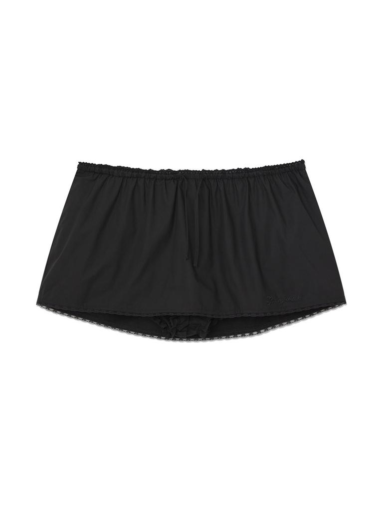 Glony G Classic Lace-Up Mini Skirt (Black)
