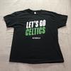 Баскетбольная футболка NBA Boston Celtics Мужская XL С принтом Let's Go Celtics Черная футболка