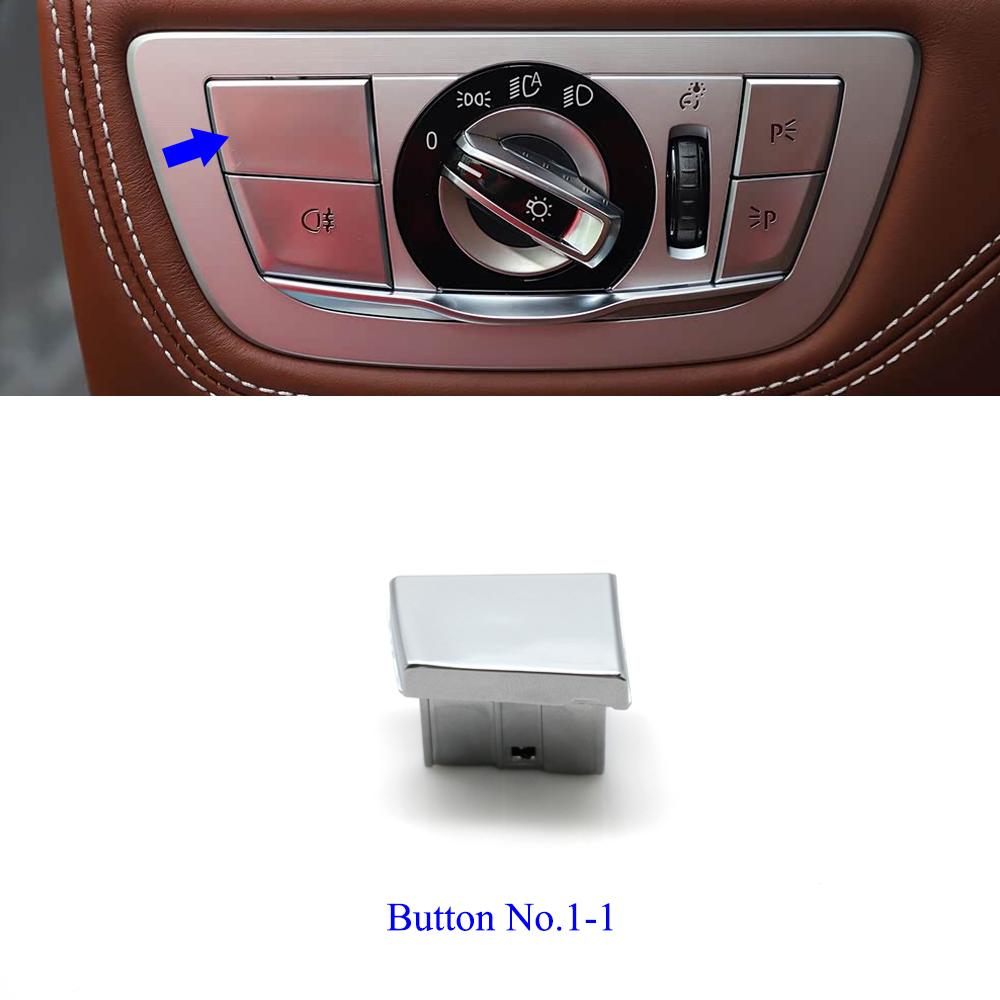 G11 G12 Car Headlight Switch Rotary Knob Light Control Cover Panel Front Rear Foglight Button For BMW 7 Series 2016-2022
