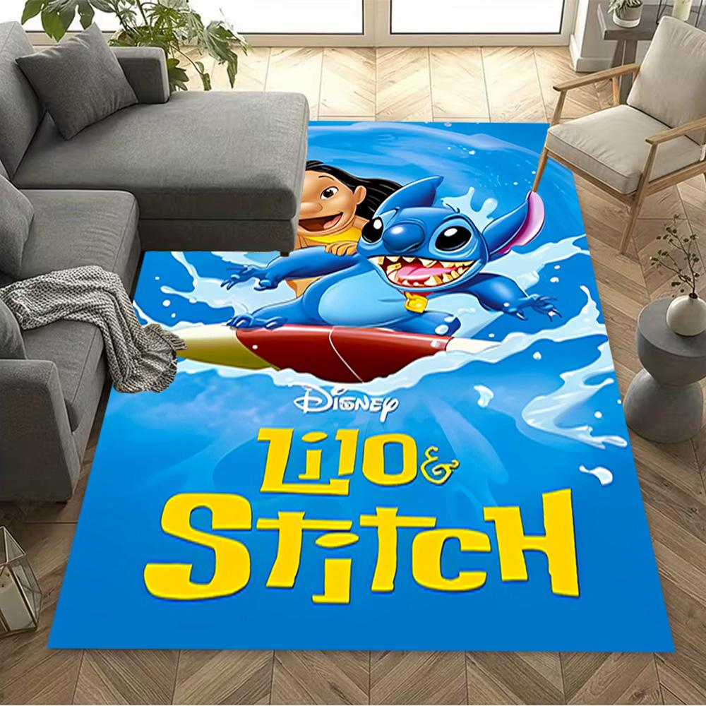 Lilo Stitch Dance Party Floor Rug Office Rug Perfect for Decorate room Foyer Study room Playrooms Antislip Carpet Anime Office Decor Wedding Party Gif