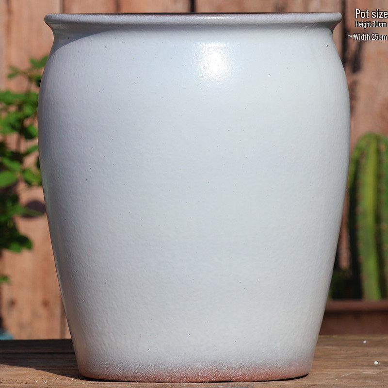 Large Wintergreen Bougainvillea Ceramic Flower Pot - Breathable, Tall Succulent & Tree Ceramic Jar