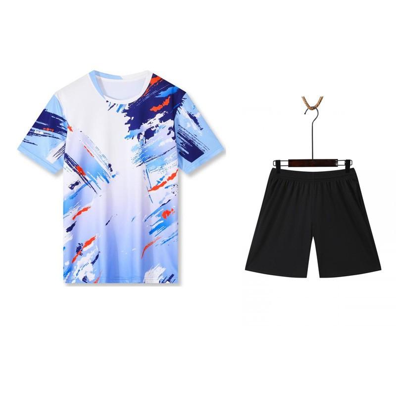 Quick-Dry Sports T-Shirt Set Badminton Tennis Volleyball Running Unisex Adult Lightweight Athletic Wear