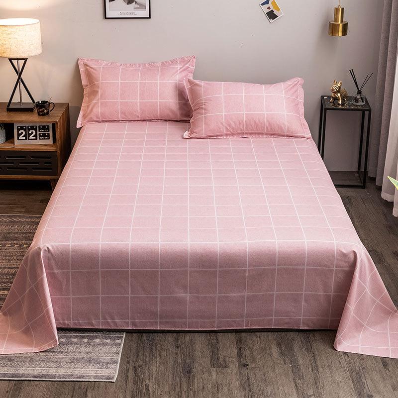INS Style Bed Sheet One-Piece Winter 1.8m Double Bed 1.2m Student Dormitory Single Bed Minimalist Washed Cotton Quilt