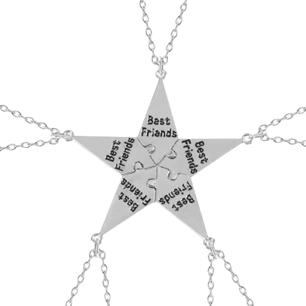 Creative Best Friend Necklace Zinc Zinc Alloy Multi-person Splicing Necklace Friendship Necklace Unisex