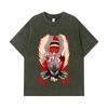 275 GSM Washed T-shirts 100% Cotton Dandadan V34 Okarun Turbo Print Unisex Heavy Cotton T Shirt