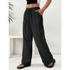 Женские повседневные брюки свободного кроя, прямые, в стиле ретро, широкие брюки