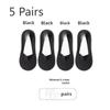 5 Pairs of Women's Summer Thin Cotton Bottom Short Mouth Non Slip Invisible Socks