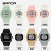 Sanda Multifunctional Waterproof Luminous Square Sport Watch - Fashionable Student Wristwatch