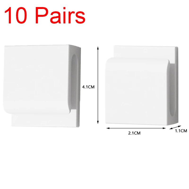 1/5/10 пар многофункциональных крючков, самоклеящиеся настенные крючки без перфораторов, вилка для зарядки телефона, органайзер, держатель для пульта дистанционного управления