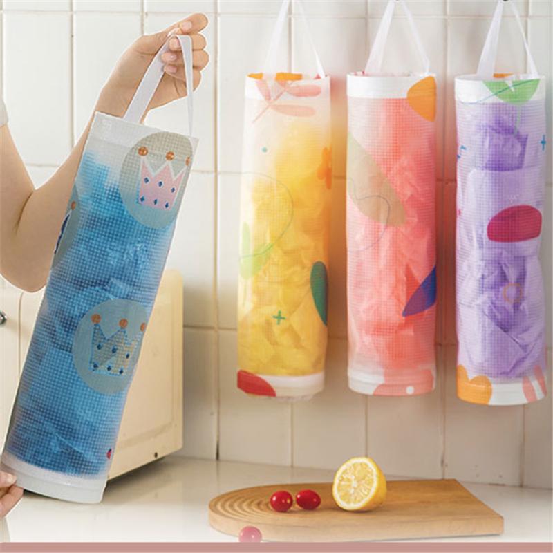 Настенный мешок для мусора PEVA, трубка для хранения бытовых пластиковых мешков, многофункциональный ящик для хранения в ванной комнате и туалете