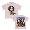Футболка RIHANNA BUBBLEGUM Футболка с коротким рукавом в том же стиле певицы Рианны 100% Хлопок Модная Удобная Одежда Harajuku Летняя Футболка